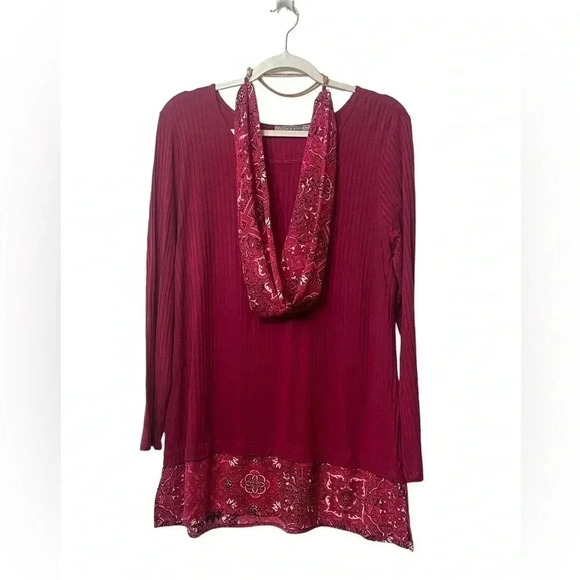 Valerie Stevens Women’s Blouse with Matching Scarf size XL - Picture 1 of 10